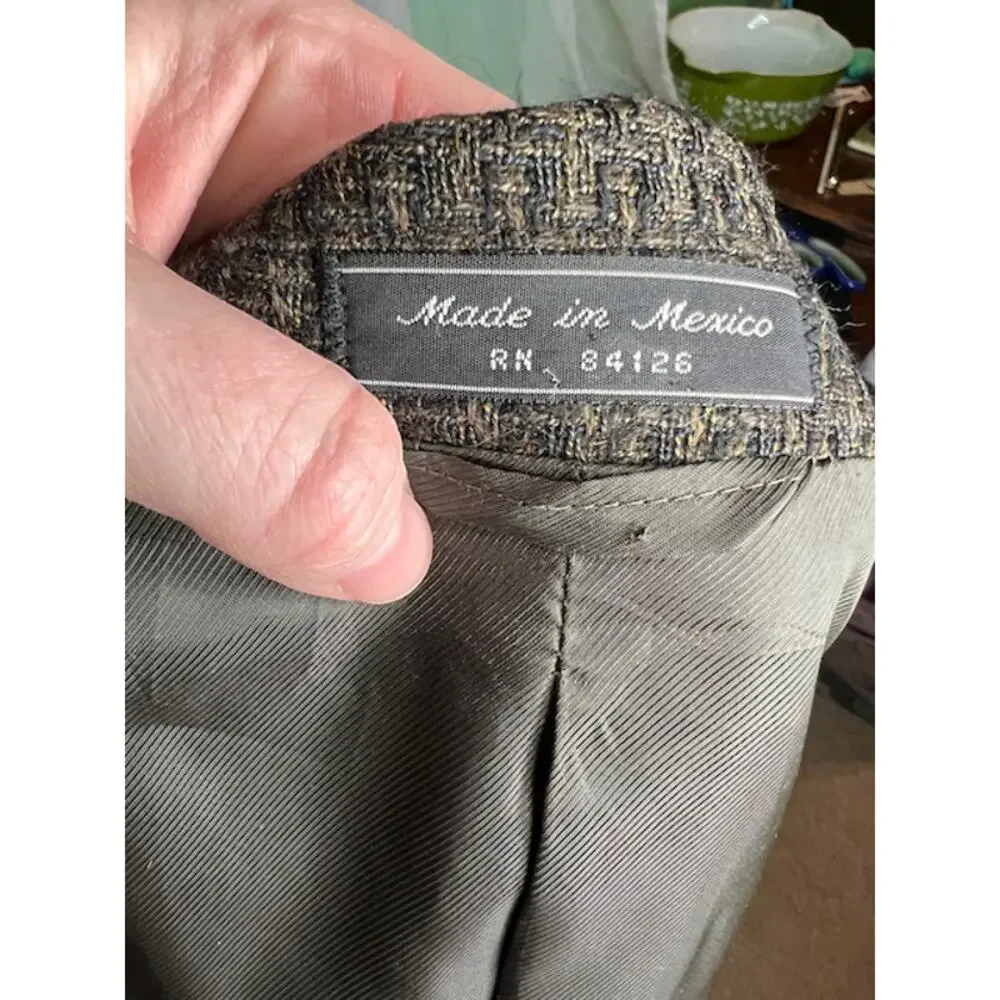 blazer micro print vintage